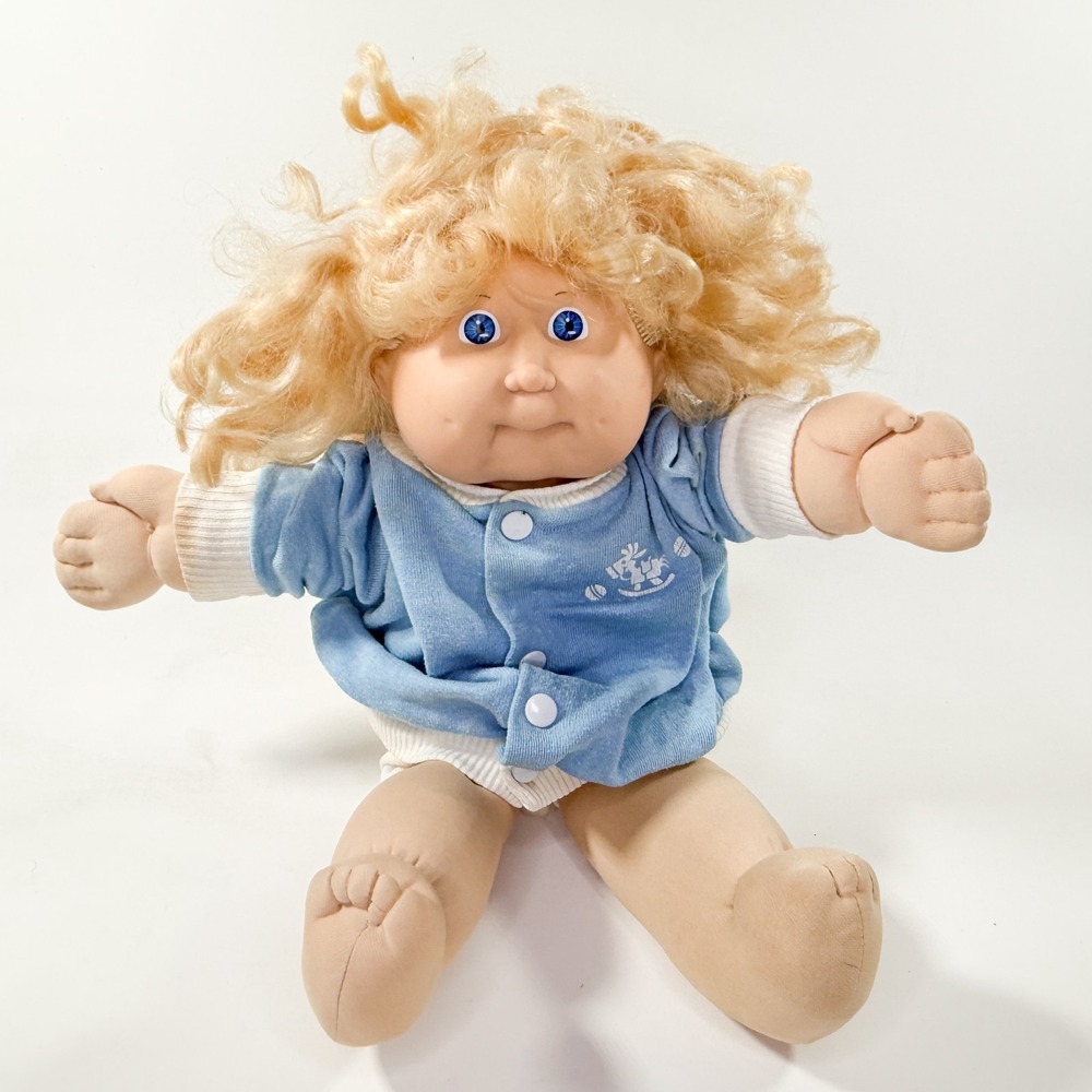 1985 Coleco Cabbage Patch Kids Doll Mold 35 Blonde Blue Eyes + Tootsie Roll Jack